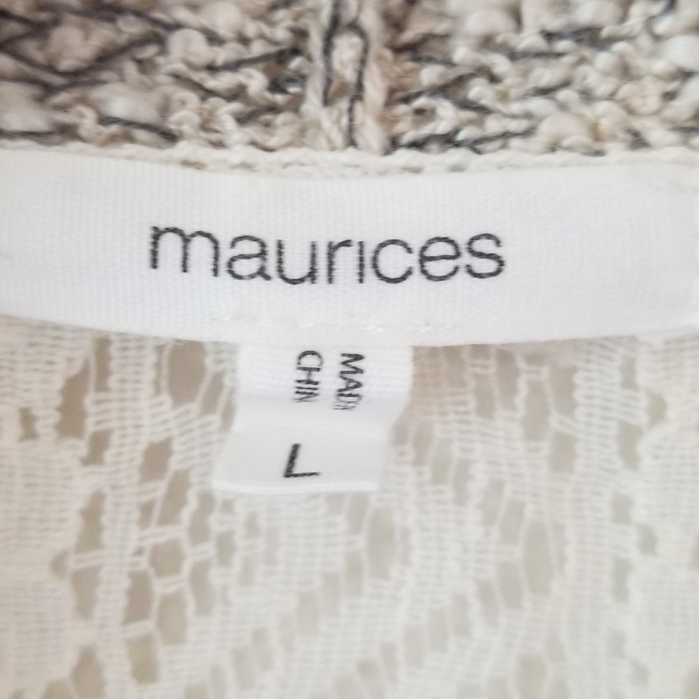 Maurices Long Open Front Cardigan Sweater Sz Large - Picture 2 of 7